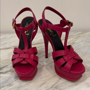 Yves Saint Laurent Fuchsia Platform Heels